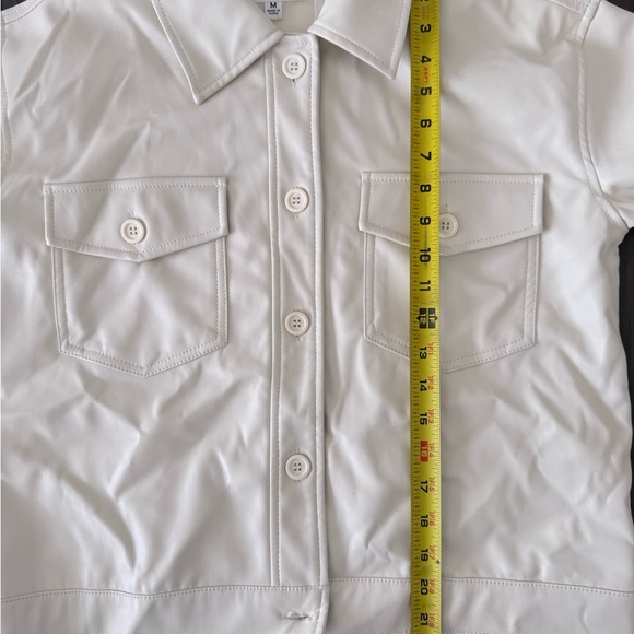 Steve Madden Faux Leather jacket medium Cream - Picture 9 of 9